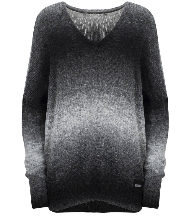 Warm women's oversize sweater beautiful OMBRE