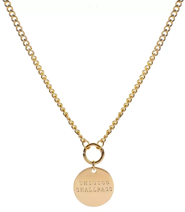 Women's gold coin chain necklace