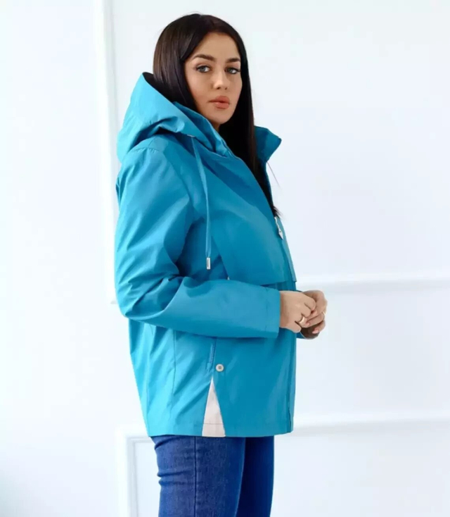 Women's transitional spring hooded jacket LUIZA