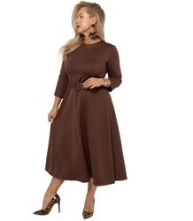 Classic strapless flared midi dress ELISE 2