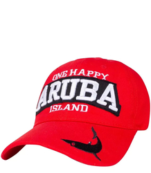 Baseball cap decorated with ARUBA lettering