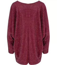 Sweter bluzka OVERSIZE brokatowy połysk Elegancki