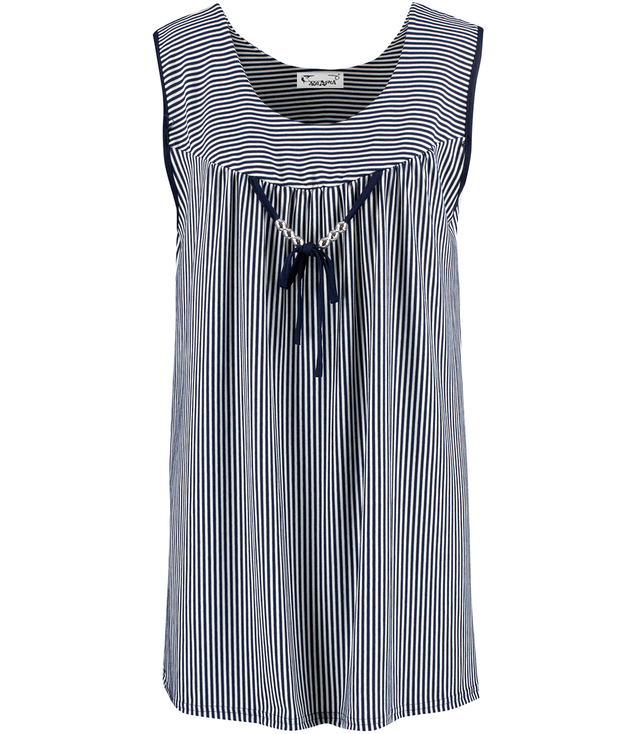 SAMANTHA mini dress with nautical stripes and decorative beads