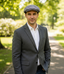 Stylowy elegancki kaszkiet męski uniwersalny