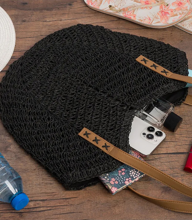 Torba damska plażowa boho ażurowa na lato koszyk shopper