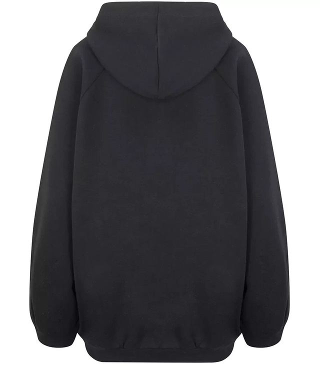 Warm unisex sweatshirt plain cotton BASIC