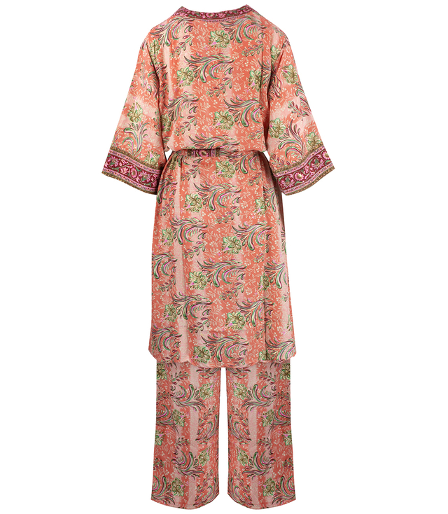 Kolorowy zestaw spodnie i kimono we wzory boho hippie etno MANDALA