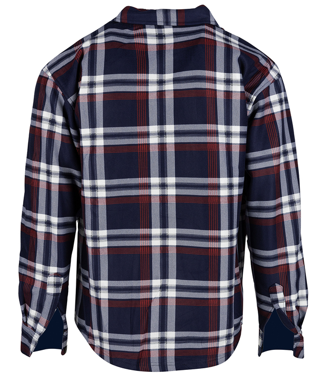 Warm men's checkered shirt with warming button-down classic