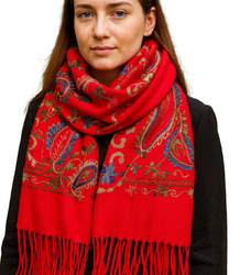 Women's scarf with floral ornament stylish