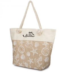 Mega large cotton summer beach bag, spacious, light