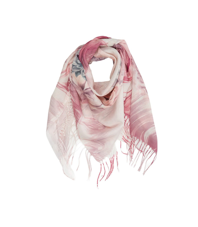 Women's scarf with floral pattern 100x100