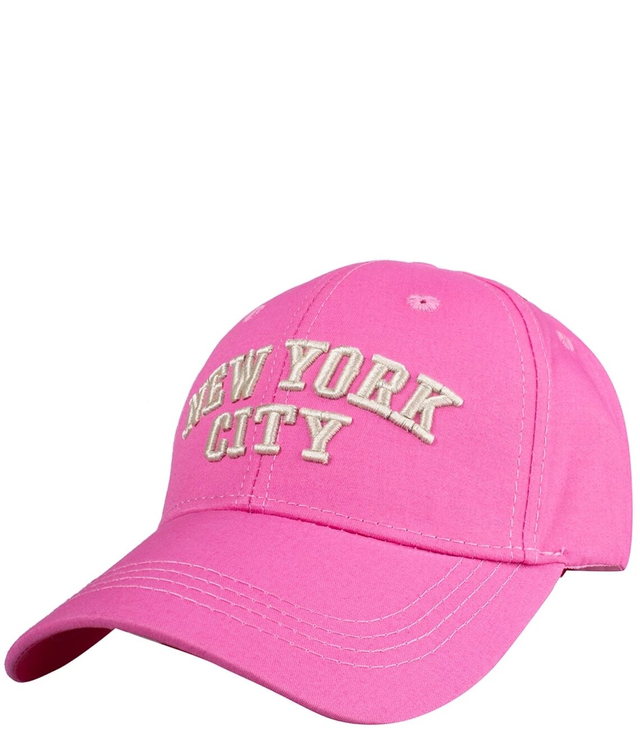 A baseball cap decorated with the inscription NEW YORK CITY