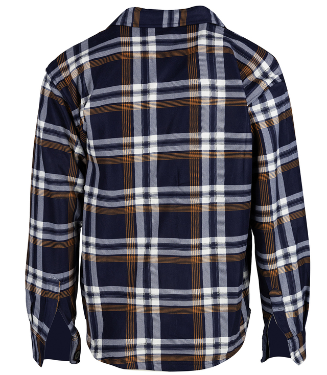 Warm men's checkered shirt with warming button-down classic