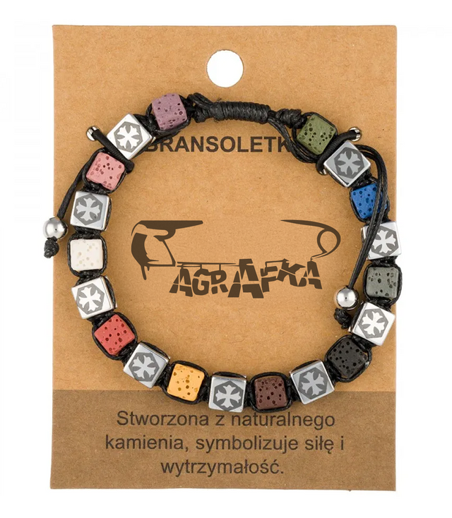 Men's bracelet with natural stones