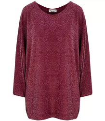 Sweter bluzka OVERSIZE brokatowy połysk Elegancki