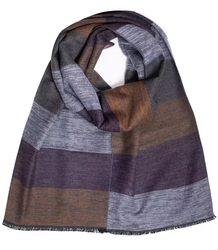 Men's scarf with tassels in patterns