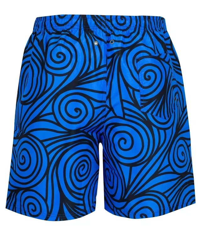 Men's short swim shorts in doggies print