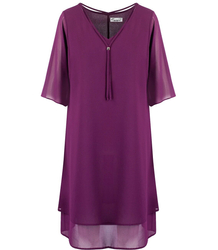Elegant tulle dress with lining midi IZABELLA plus size
