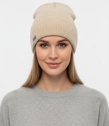 Warm unisex one-color mohair beanie hat