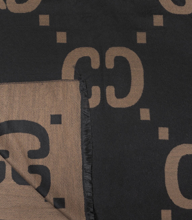 Szal szalik tkana chusta wzór CC dwustronny