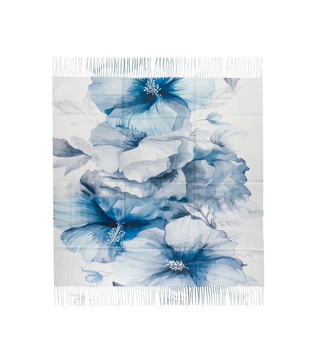 Women's scarf with floral pattern 100x100