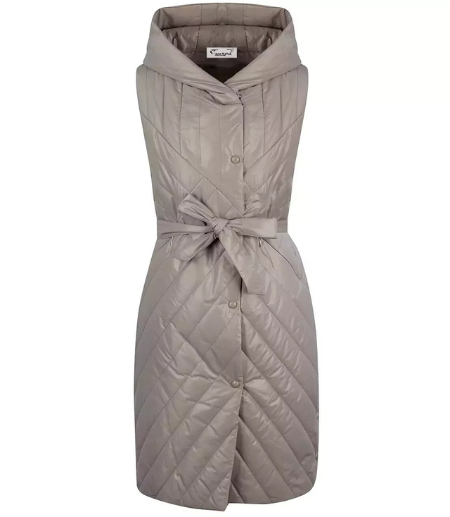 Women's Long Warmer Hooded Vest Tiered