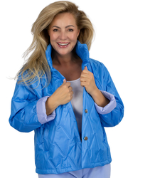 Kurtka pikowana WIOSENNA z kołnierzem stylowe kolory