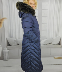 Long quilted winter warm coat with hood ARCTICA jacket