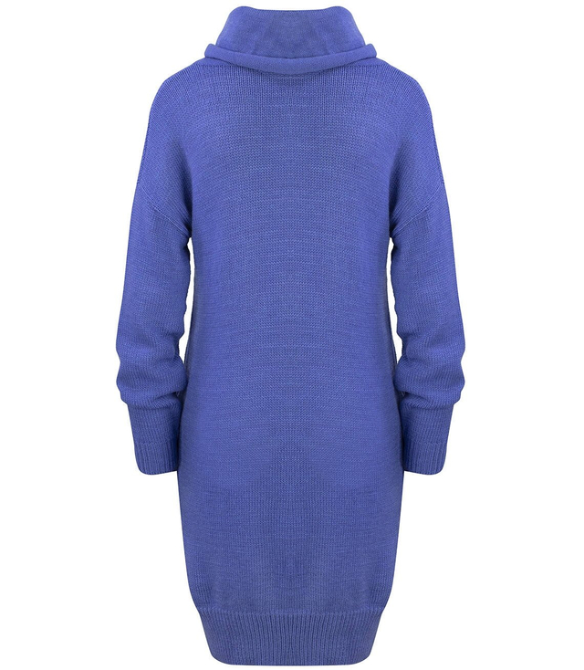 BASIC MIDI knit turtleneck sweater dress