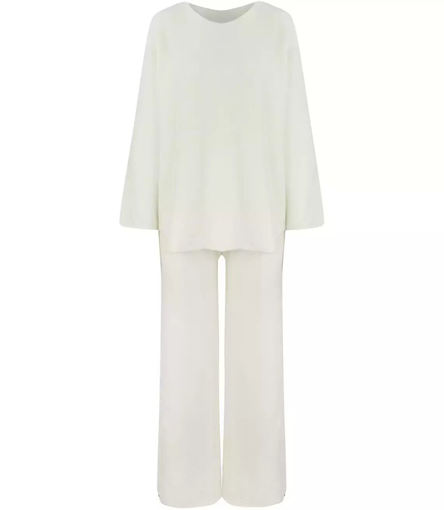 Sweater set tracksuit knit sweatshirt pants