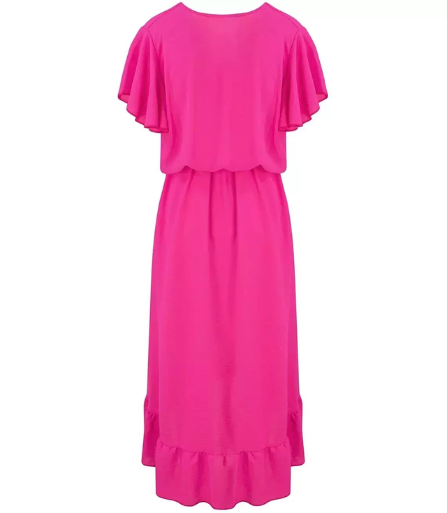 Envelope MAXI dress with Spanish frill