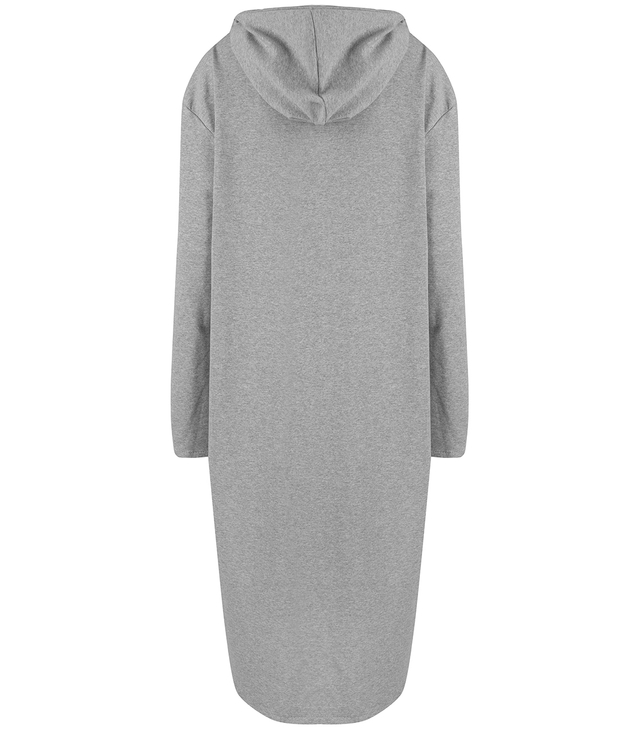 Thin long sweatshirt with a longer back and hood PAOLA