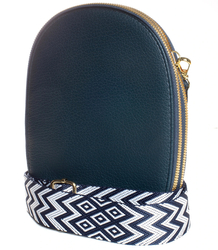 A small, stylish mini clutch bag with 3 compartments and 2 straps