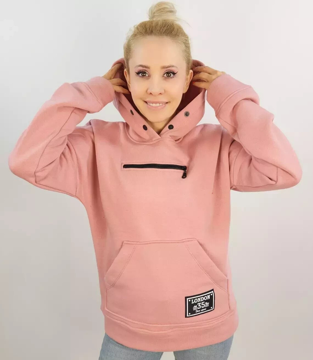 Short unisex sweatshirt cotton zip BASIC