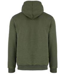 Men's warm, thick sweatshirt with a hood and a print