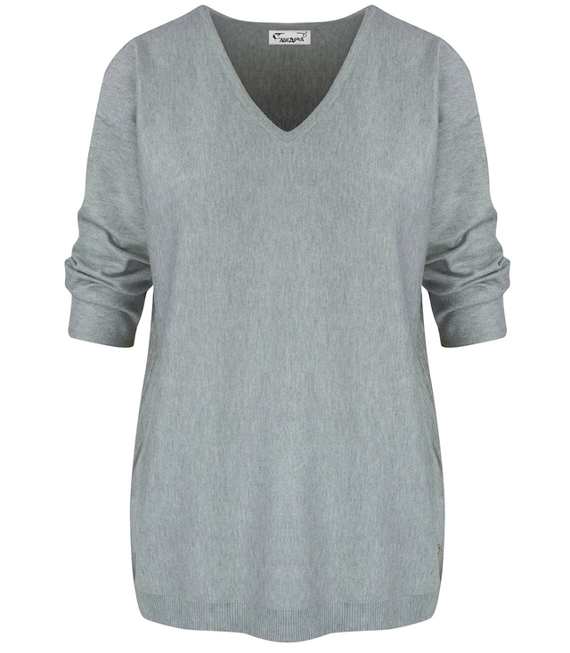 Classic, warm women's V-neck sweater ROSALIA