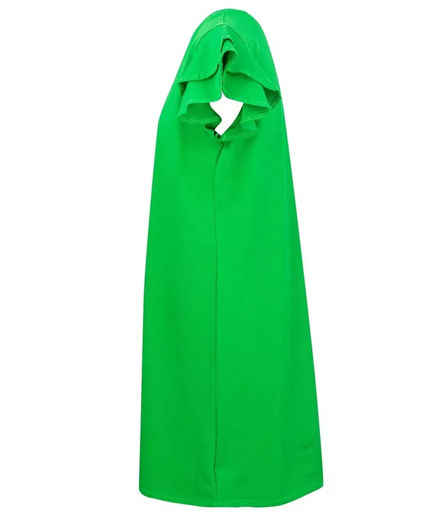 Cotton simple dress with frills