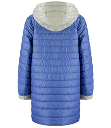 Warm women's transitional jacket, detachable hood, Quilted LAURA