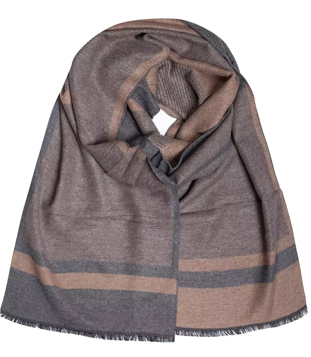 Men's scarf with tassels in patterns