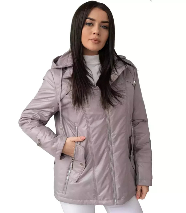 Women's transitional spring hooded jacket LUIZA