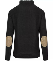 Men's Chunky Wool Turtleneck Braids Sweater