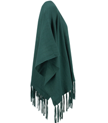 Poncho cape with decorative tassels warm elegant MILENA