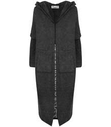 Long cardigan sweater with wool NEVER LOOK BACK