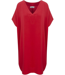 Smooth, loose and comfortable basic mini tunic dress