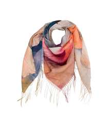 Women's scarf with floral pattern 100x100