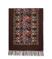 Women's scarf with floral ornament stylish