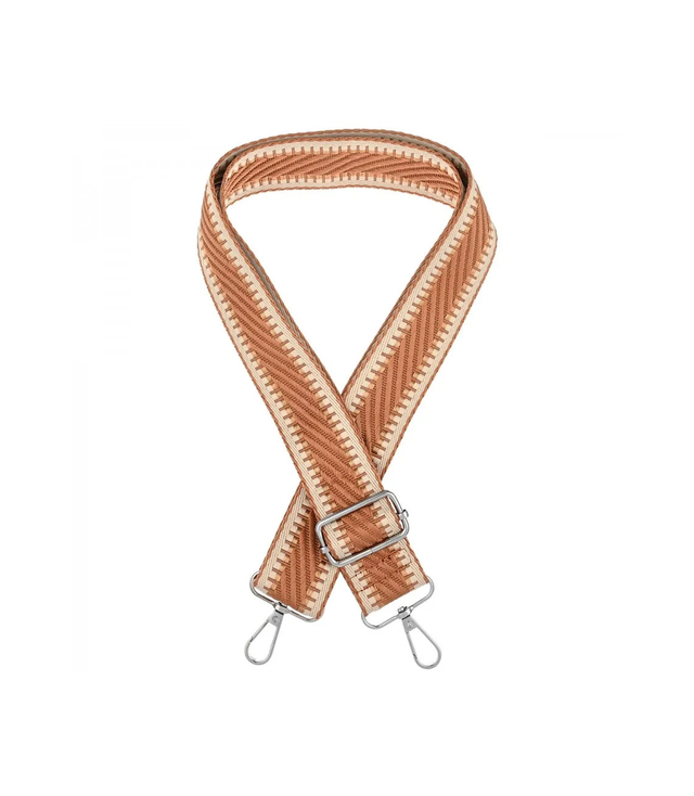 Fashionable braided wide purse strap adjustable