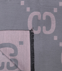 Szal szalik tkana chusta wzór CC dwustronny