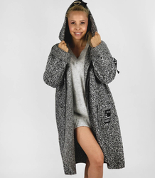 Long warm JACKET coat BEAR cardigan