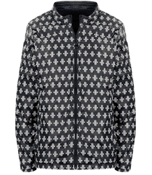 Reversible transitional short quilted jacket